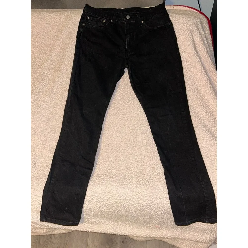 Y2K Streetwear Classic Black Levi's 511 Slim Fit Jeans W34 L32 Minimalist